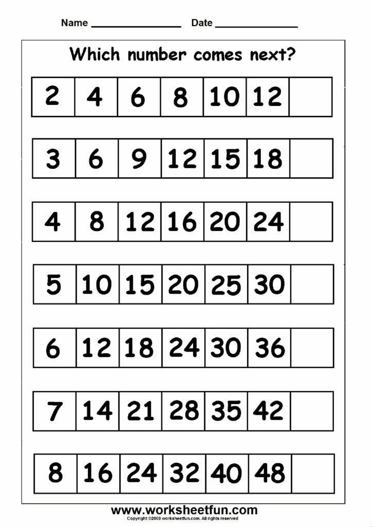 Number Patterns Grade 8 Worksheets