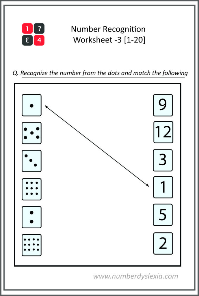 Number Recognition Printable Worksheets
