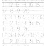 Number Tracing Worksheets 1 20 Pdf