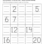 Number Worksheets 1 20 Printable