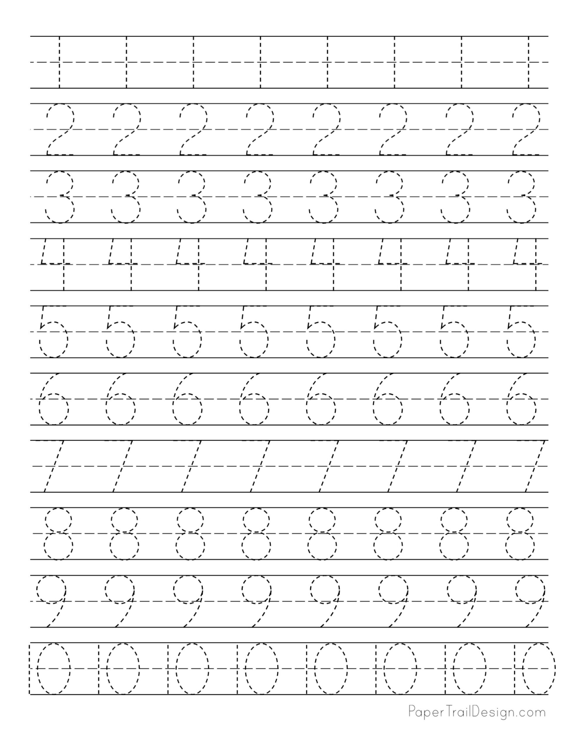 Number Writing Practice Printable