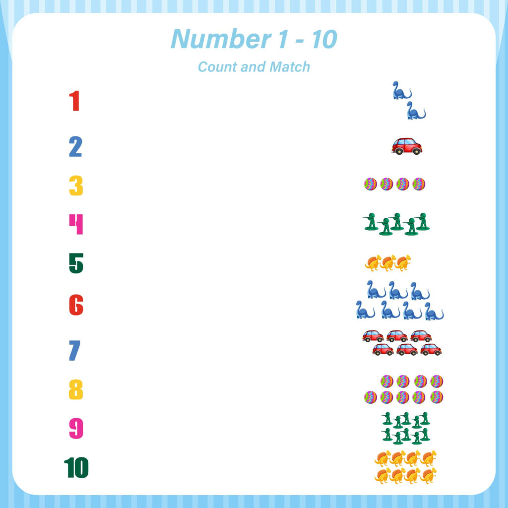 Numbers 1 To 10 Worksheets