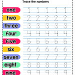 Numbers 1 To 10 Worksheets For Kindergarten