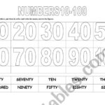 Numbers 10 100 ESL Worksheet By R yulia