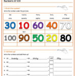 Numbers 10 100 Worksheets For Learning