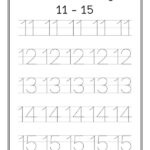 Numbers 11 15 Tracing Worksheets