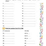 NUMBERS From 0 To 1000 English ESL Worksheets Pdf Doc