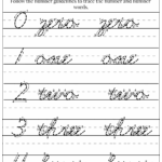 Numbers In Words In Cursive Writing