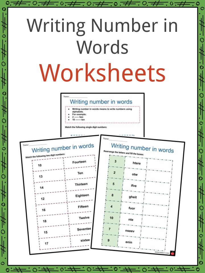 Numbers Into Words Worksheets
