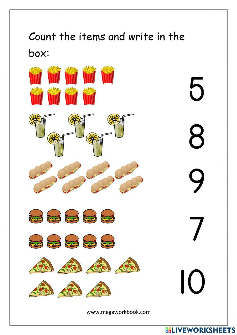 Numbers Up To 10 Exercise Live Worksheets Worksheets Library