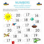 Numbers Worksheet For Kindergarten Identifying Numbers 16 20