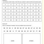 Odd And Even Numbers B Worksheet Key Stage 1 PDF Number Worksheets