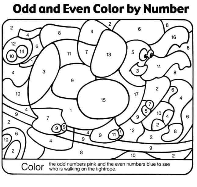 Odd And Even Numbers Coloring Worksheets