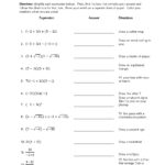 Operations With Complex Numbers Worksheets
