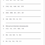 Ordering Decimals Worksheets