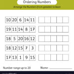 Ordering Numbers 11 20 Worksheets