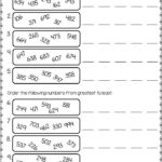 Ordering Numbers 2nd Grade Worksheet