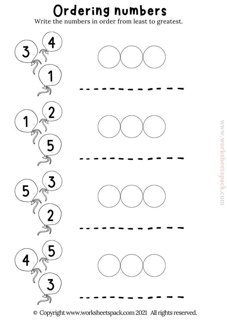 Ordering Numbers Worksheet 1 5 Free Printable Number Worksheets