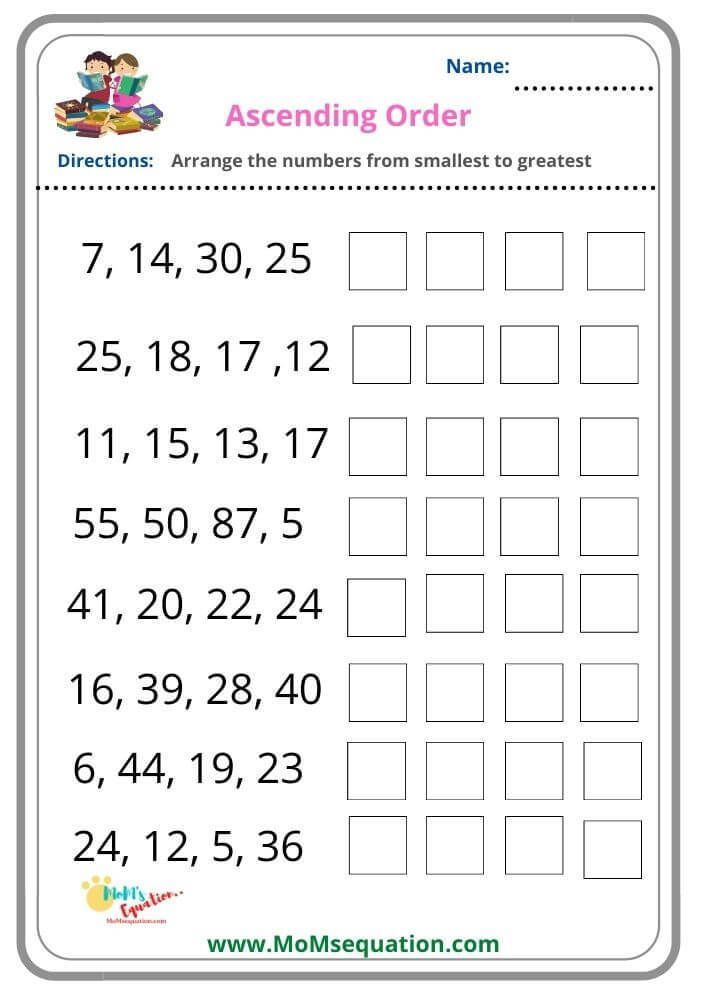 Ordering Numbers Worksheets For Kids Free PDF Pack