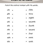 Ordinal Number Worksheets For Kindergarten 7ESL