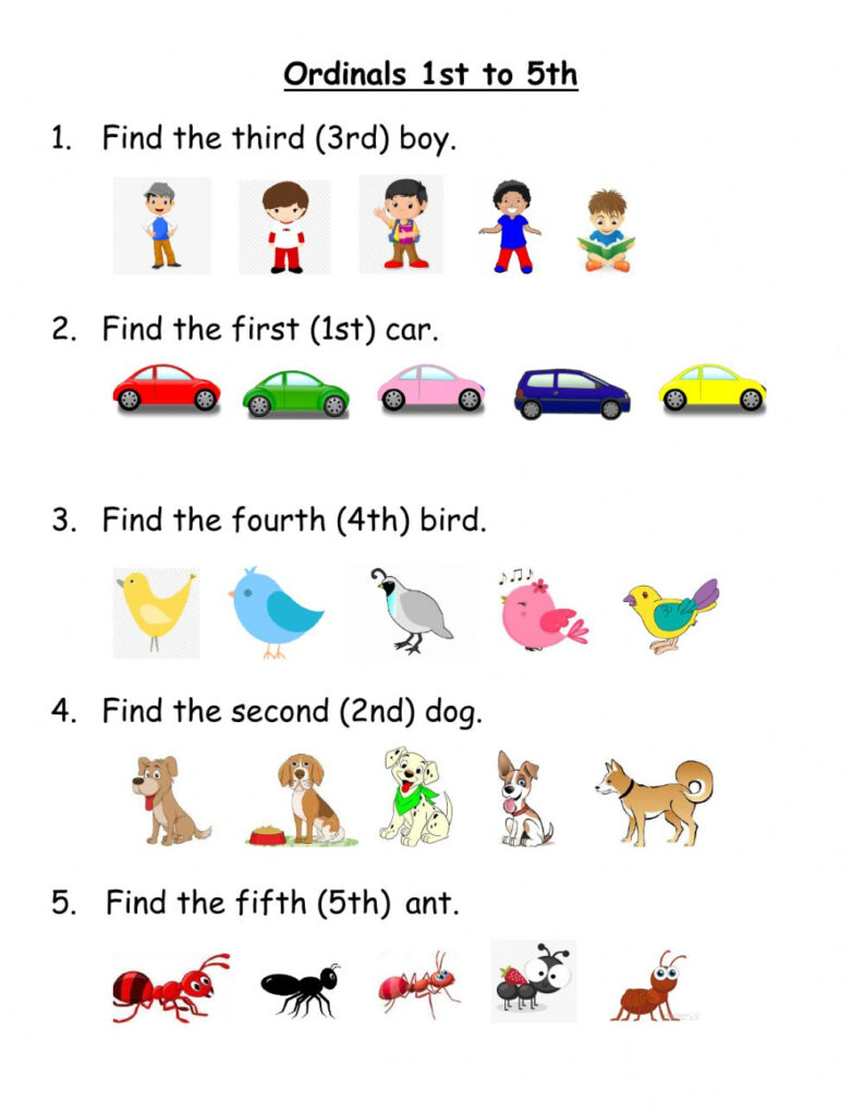 Ordinal Numbers 1st 5th Worksheet Ordinal Numbers Pic Vrogue co