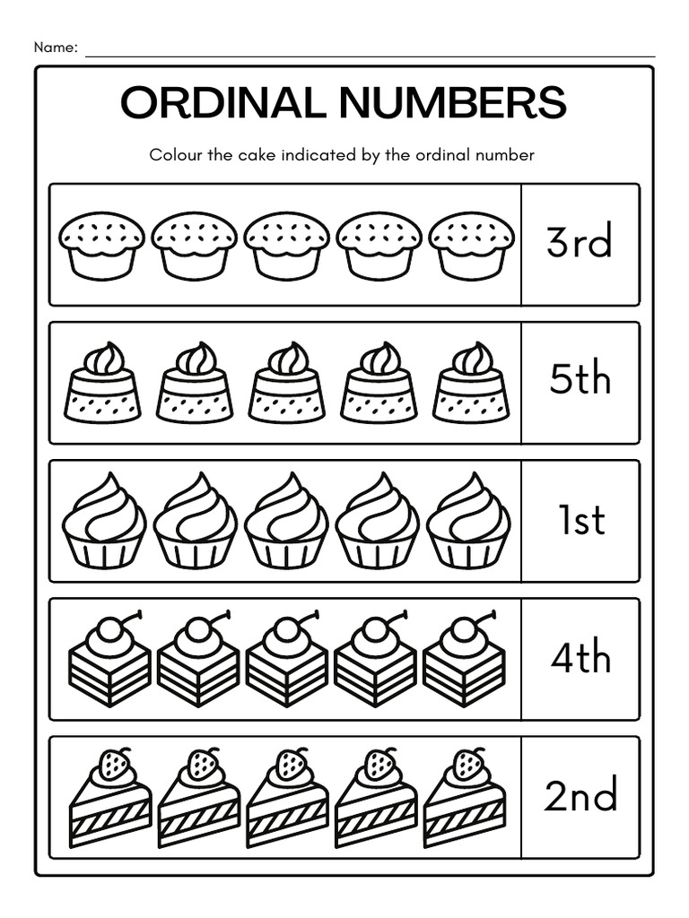 Ordinal Numbers And Words Worksheets K5 Learning Worksheets Library