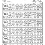 Ordinal Numbers For Kindergarten Worksheets