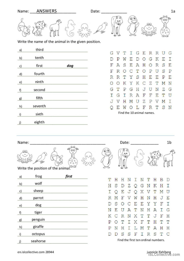 Ordinal Numbers With Answers English ESL Worksheets Pdf Doc