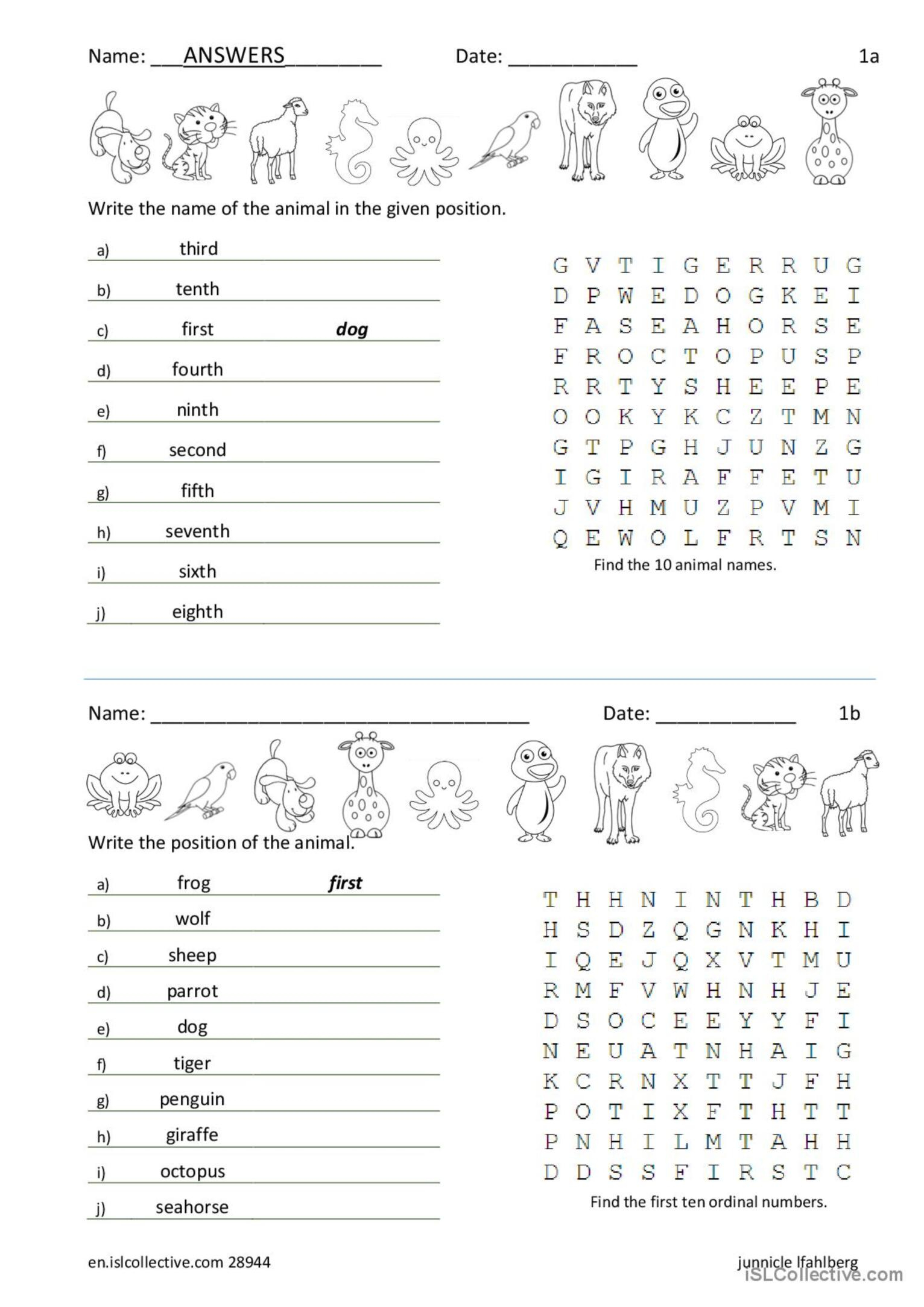 Ordinal Numbers With Answers English ESL Worksheets Pdf Doc