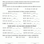 Parentheses Worksheet Math 3rd Grade