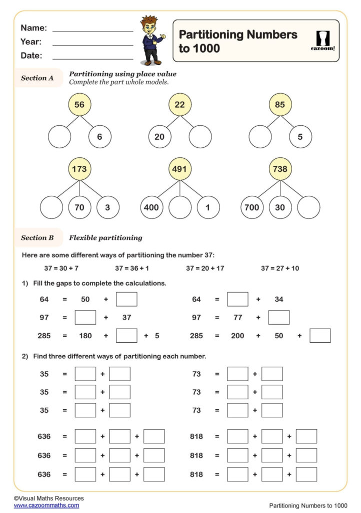 Partitioning 2 Digit Numbers Worksheets By Classroom Vrogue co