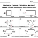 Perimeter And Area With Mixed Numbers Worksheet By CRANE Math And Science