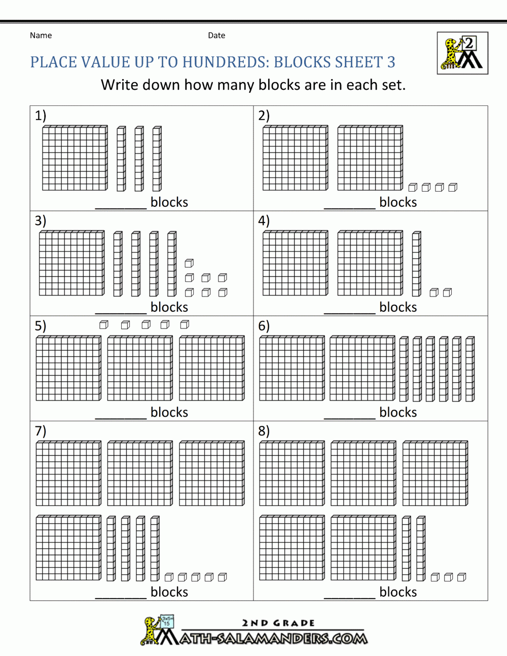 Place Value Blocks With 3 Digit Number
