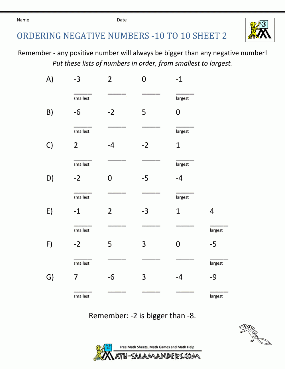 Positive And Negative Numbers Worksheets Printable Printable Worksheets Positive And Negative Numbers Worksheets Printable Printable Worksheets