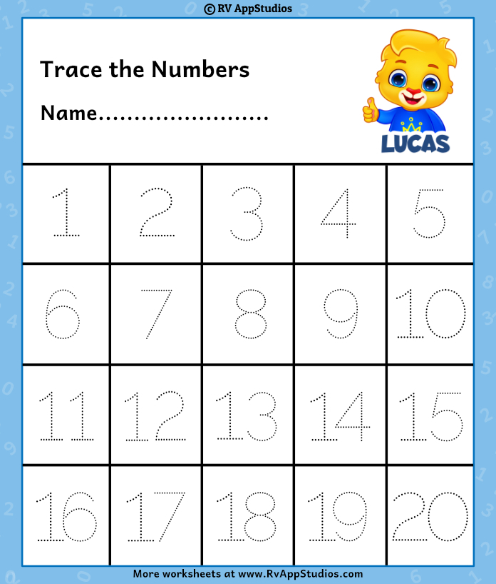 Practice Writing Numbers 1 20 Worksheet Pdf