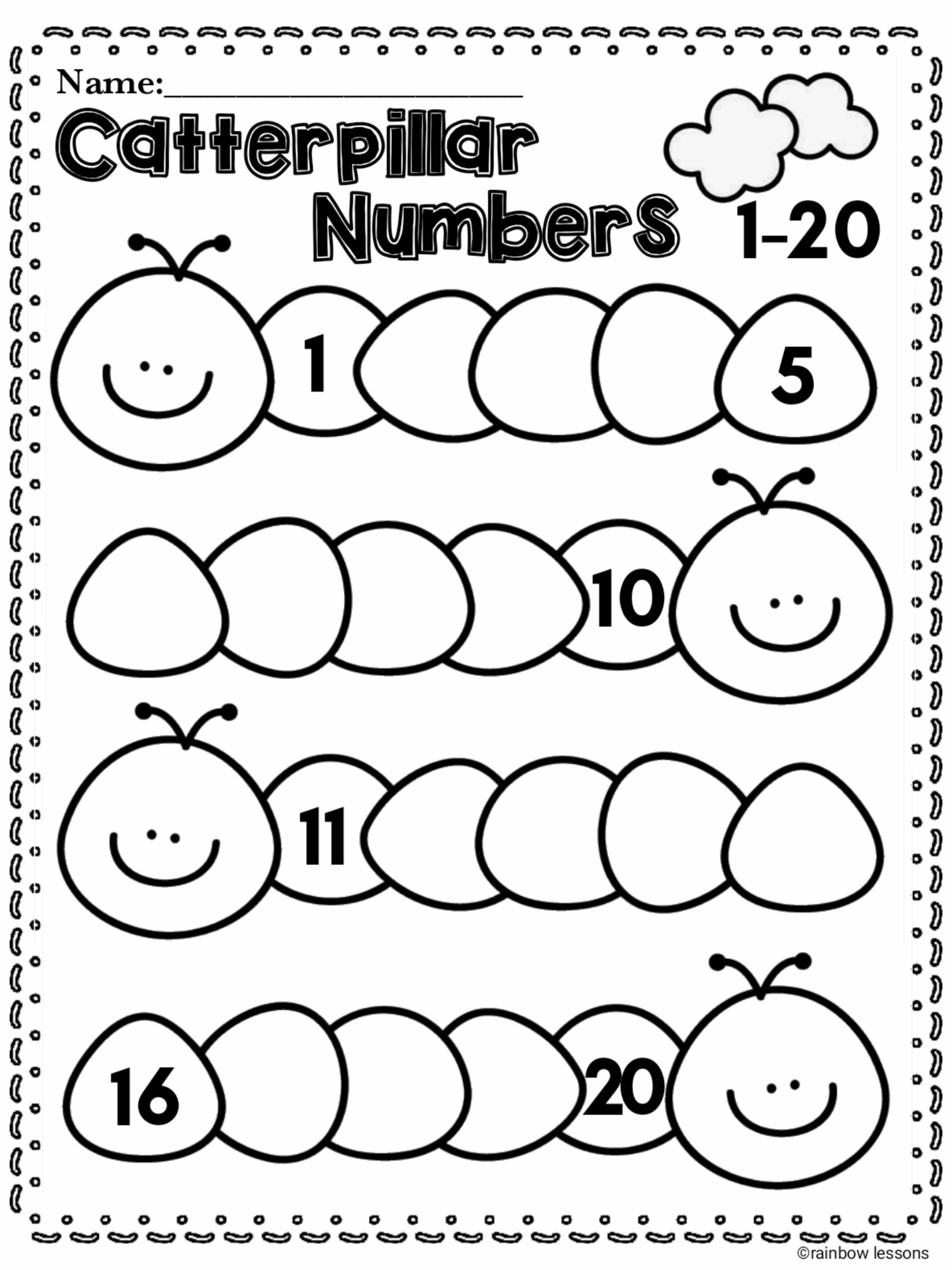 Preschool Worksheets Numbers 1 20 PreschoolWorksheet