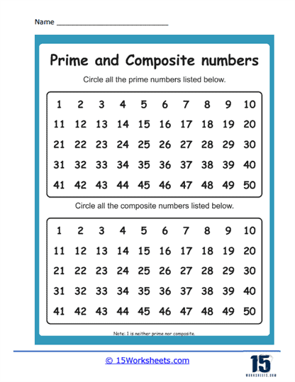 Prime And Composite Numbers Worksheets 15 Worksheets