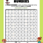 Prime Number Worksheet Answer Sheet By Teaching Trix TPT