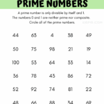 Prime Numbers Math Worksheets For Kids Kidpid