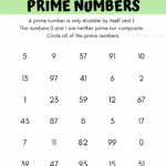 Prime Numbers Math Worksheets For Kids Kidpid