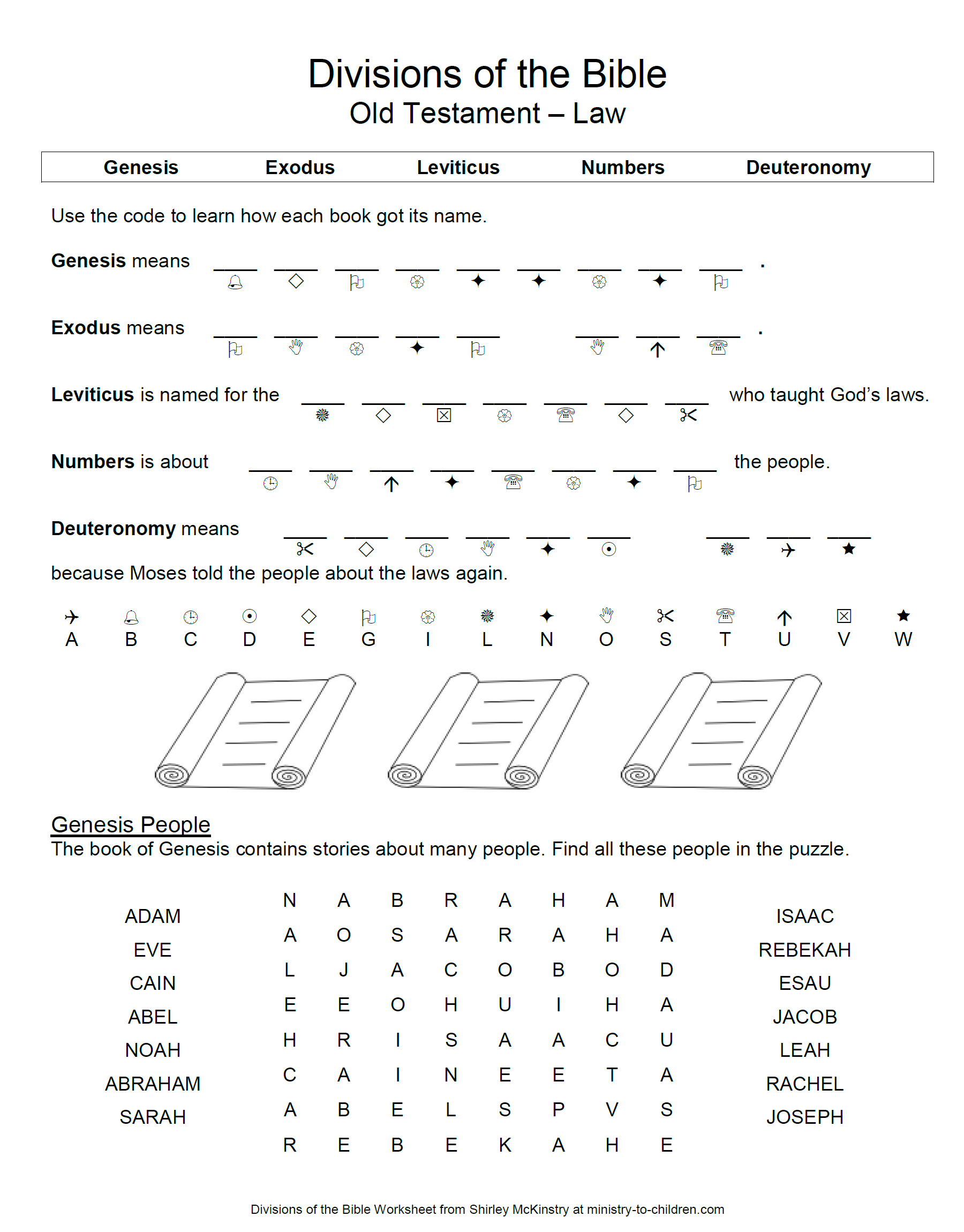 Printable Bible Activity Sheets