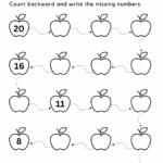 Printable Missing Number Backward Counting 20 To 1 Worksheet For