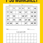 Printable Number 1 50 Worksheet Kindergarten Worksheets Sight Words