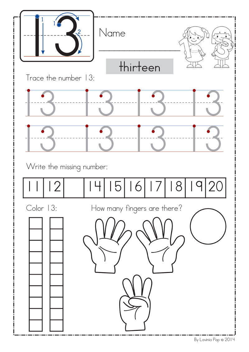 Printable Preschool Number Worksheets