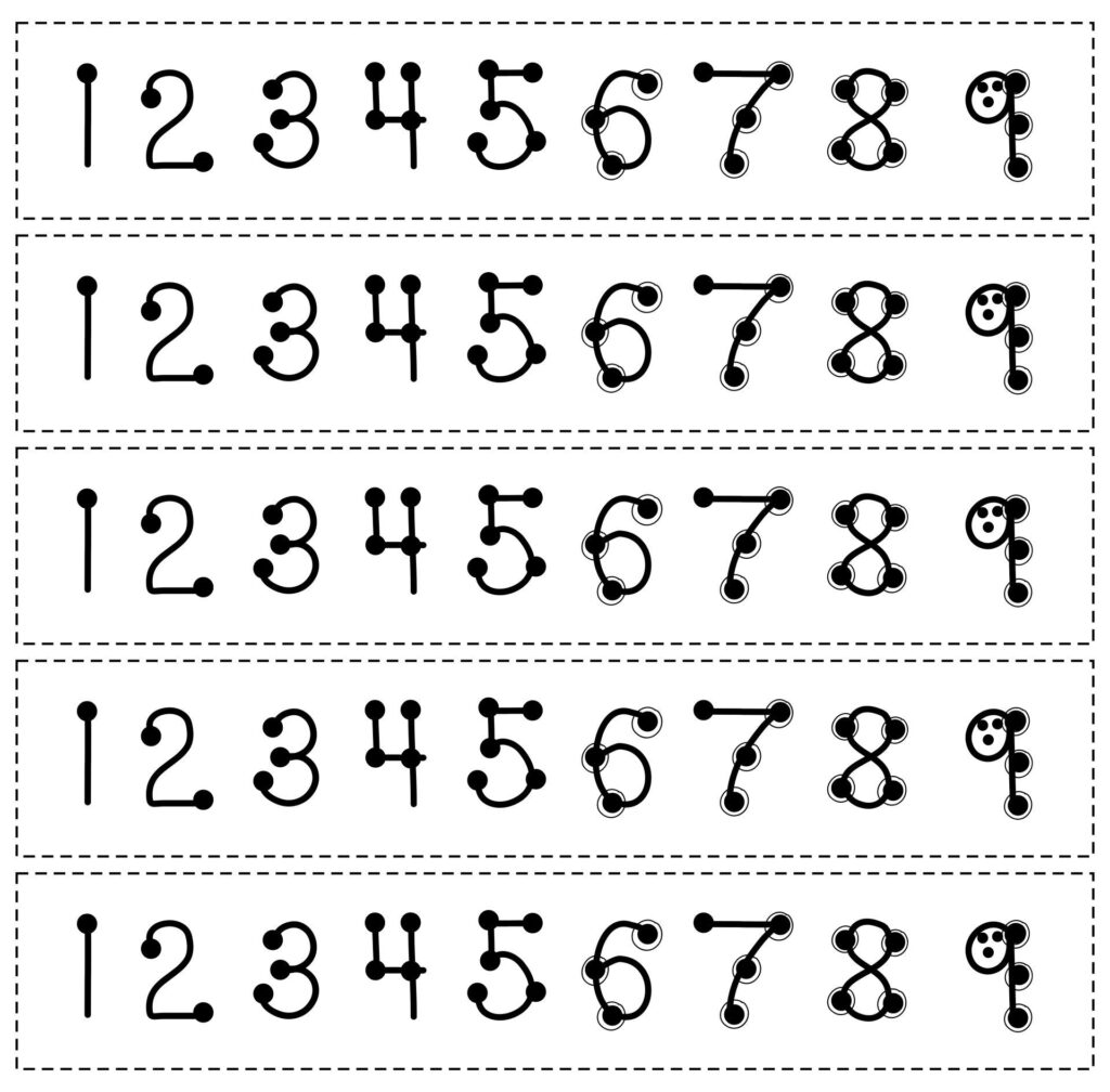 Printable Touch Math Numbers Printable Board Games