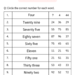 Printable Writing Number Words 1 To 100 Worksheets For Kindergarten