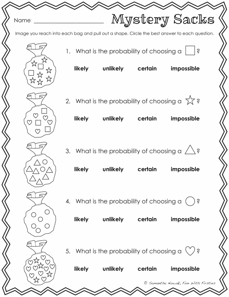 Probability Worksheets Printable Pdf