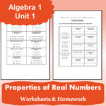 Properties Of Real Numbers Worksheet Algebra By Simplify The Math