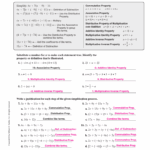Properties Of Real Numbers Worksheet Owhentheyanks