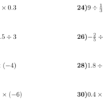 Rational Number Operations Worksheet with Solutions Teaching Resources